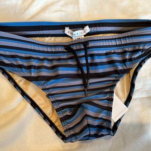 parke and ronen Stripe BLACK/BLUE PRINTED Brief